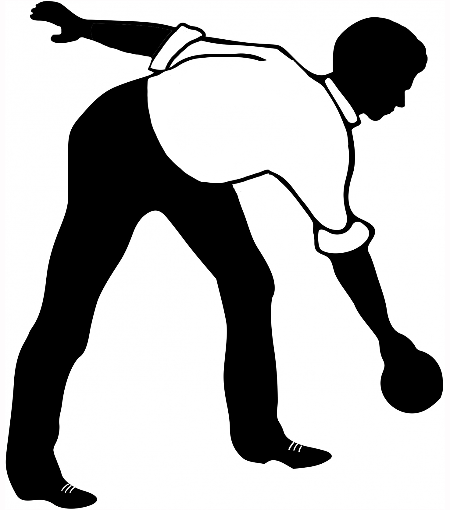 ten bowling silhouette of man