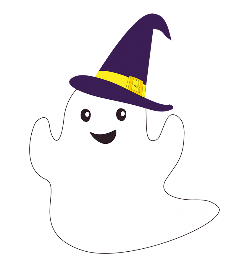 cute Halloween ghost witch hat