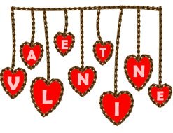 valentine heart on a string