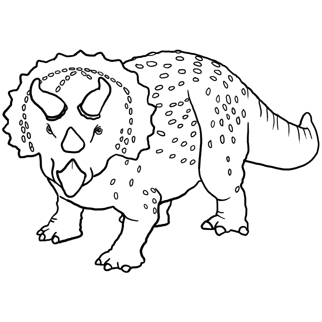 Triceraptor coloring page