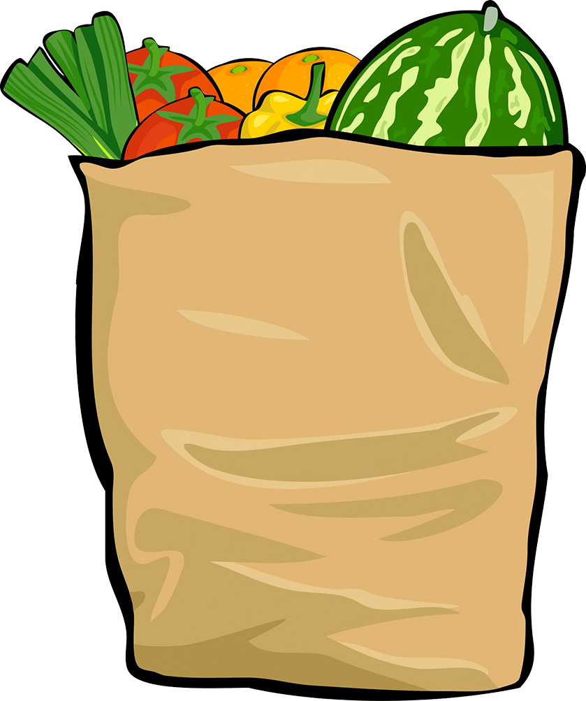 grocery bag with vegetables