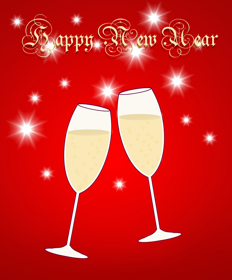 New Year greeting clipart