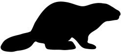 animal silhouette of beaver