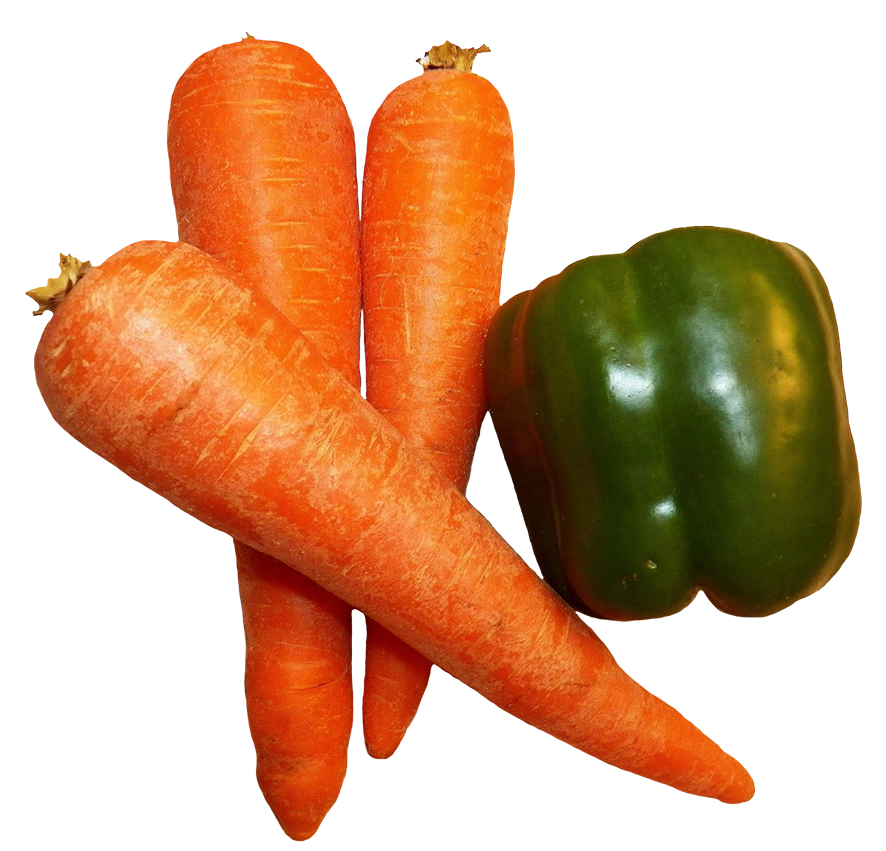 vegtables carrots green pepper