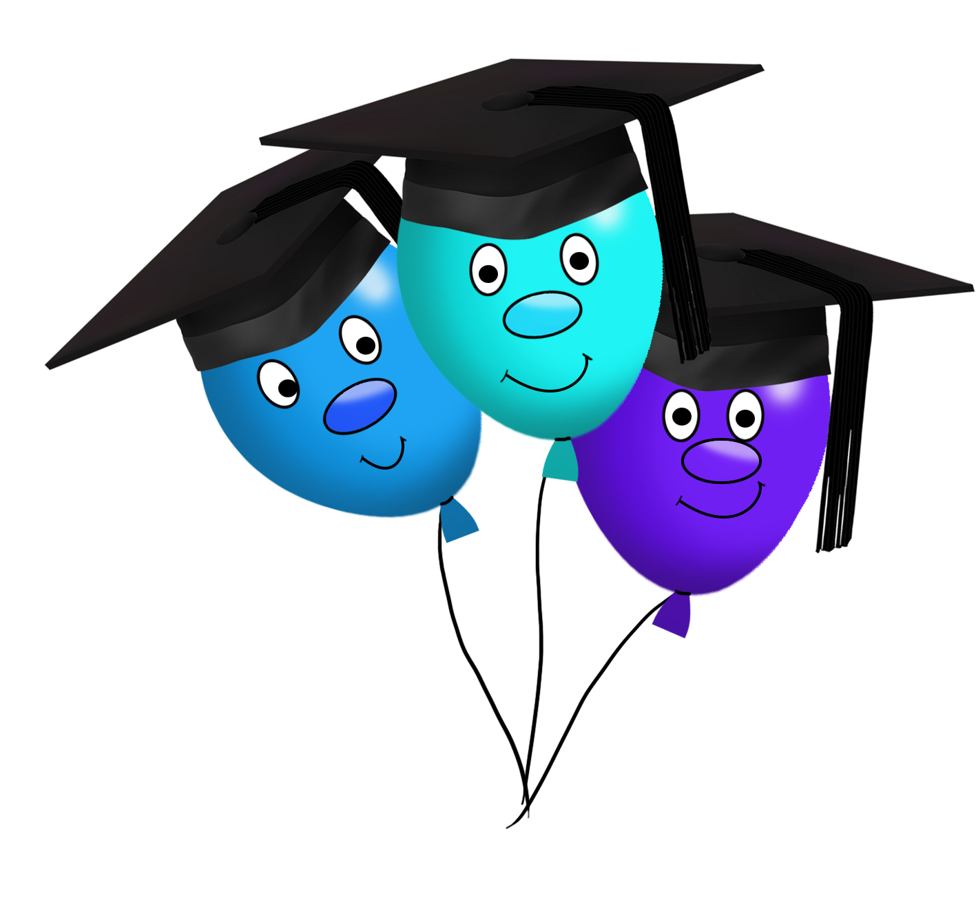 funny graduation balloons clipart