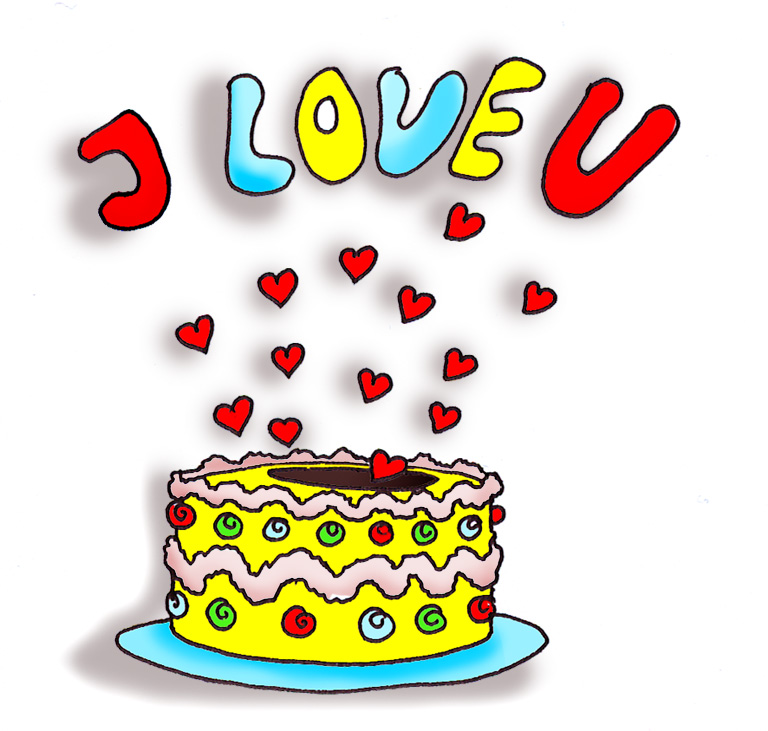 I love you greeting for Valentines Day