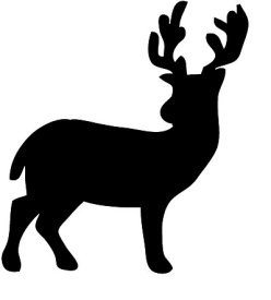 christmas reindeer silhouette