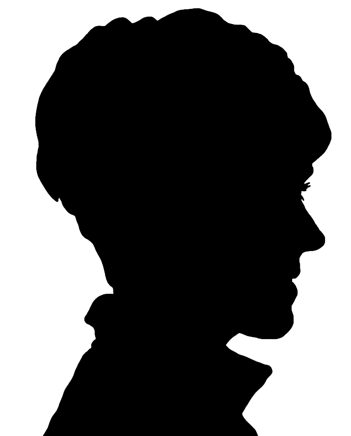face silhouette of young woman