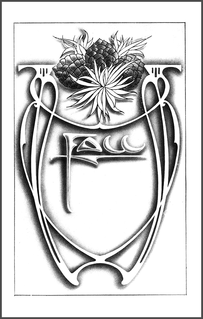fall frame picture art  nouveau
