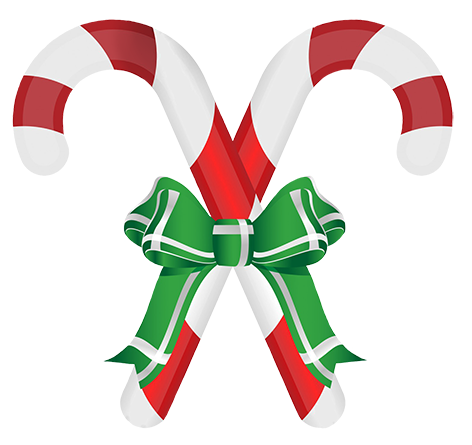 candy cane ribbon and bow