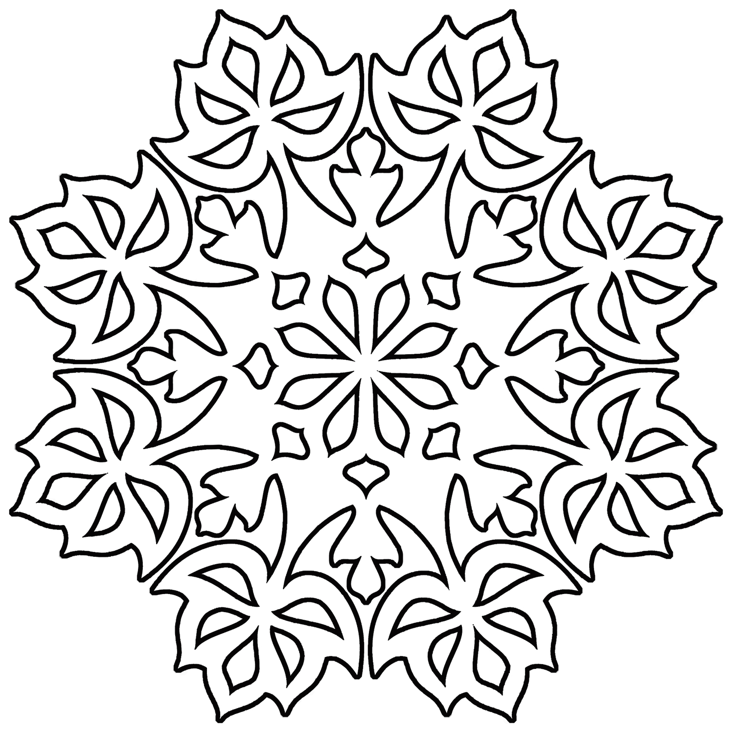 Christmas coloring page like mandala