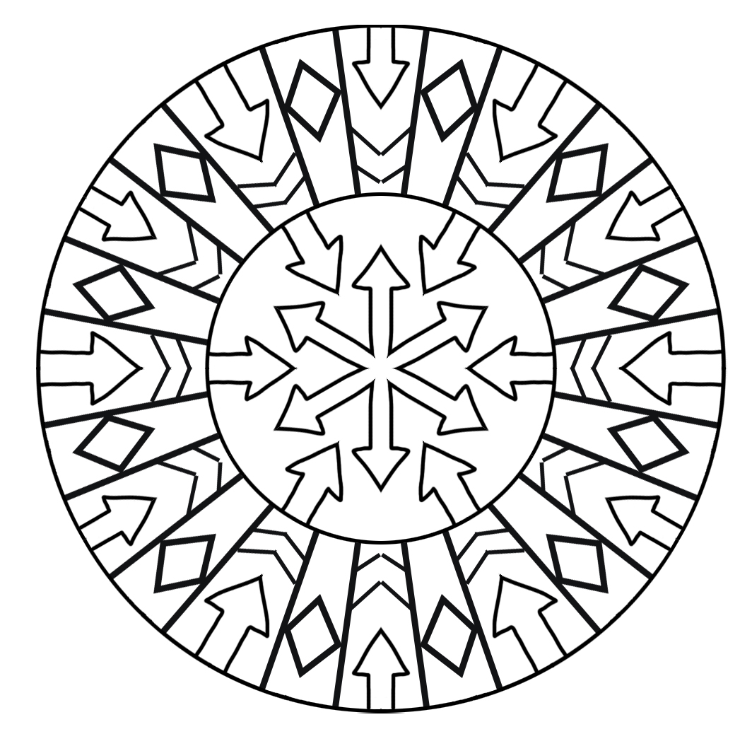 arrow mandala coloring