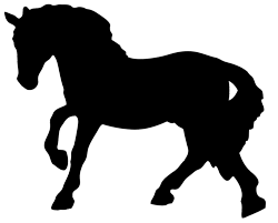 black horse silhouette clipart