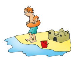 summer clip art bathing boy