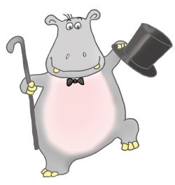 hippo clip art dancing male butterfly