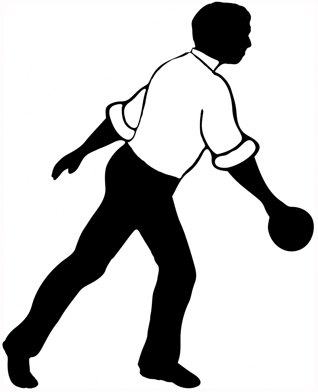 man in white shirt bowling picture