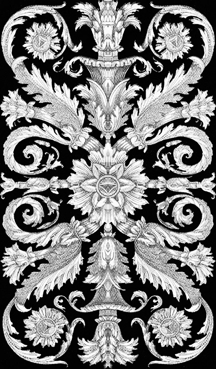 Victorian ornament black background