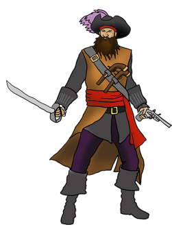 pirate blackbeard clipart