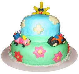 Birthday cake for kids with decoration