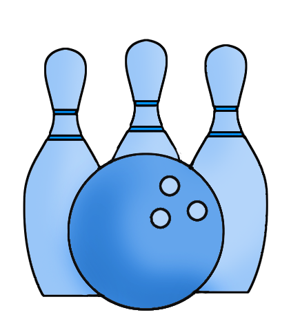 blue bowling ball and cones