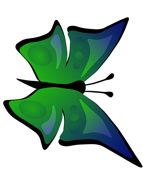 flying butterfly clipart
