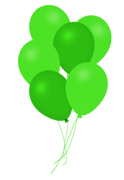 dark green bunch of balloons