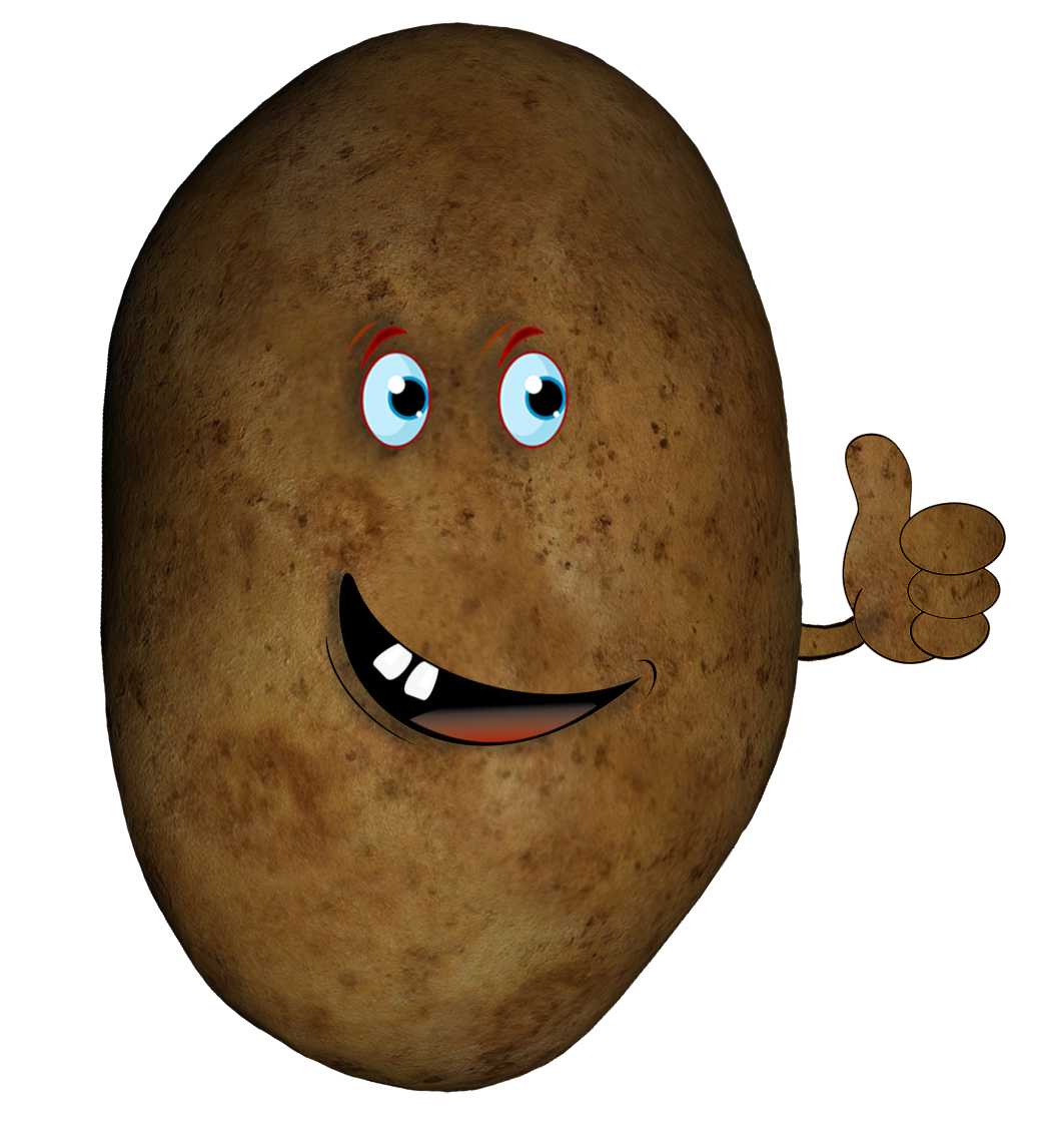 potato head with hand