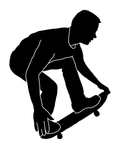 skateboard clip art silhouette