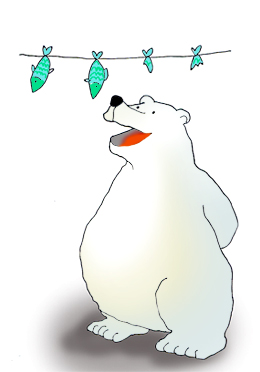 pictures of polar bears bear with fish