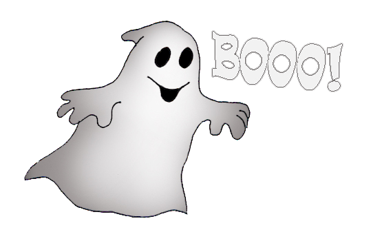 halloween ghost saying booo