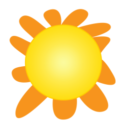 sun as sun flower logo