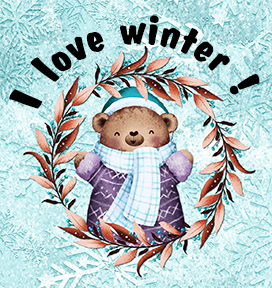 i love winter bear