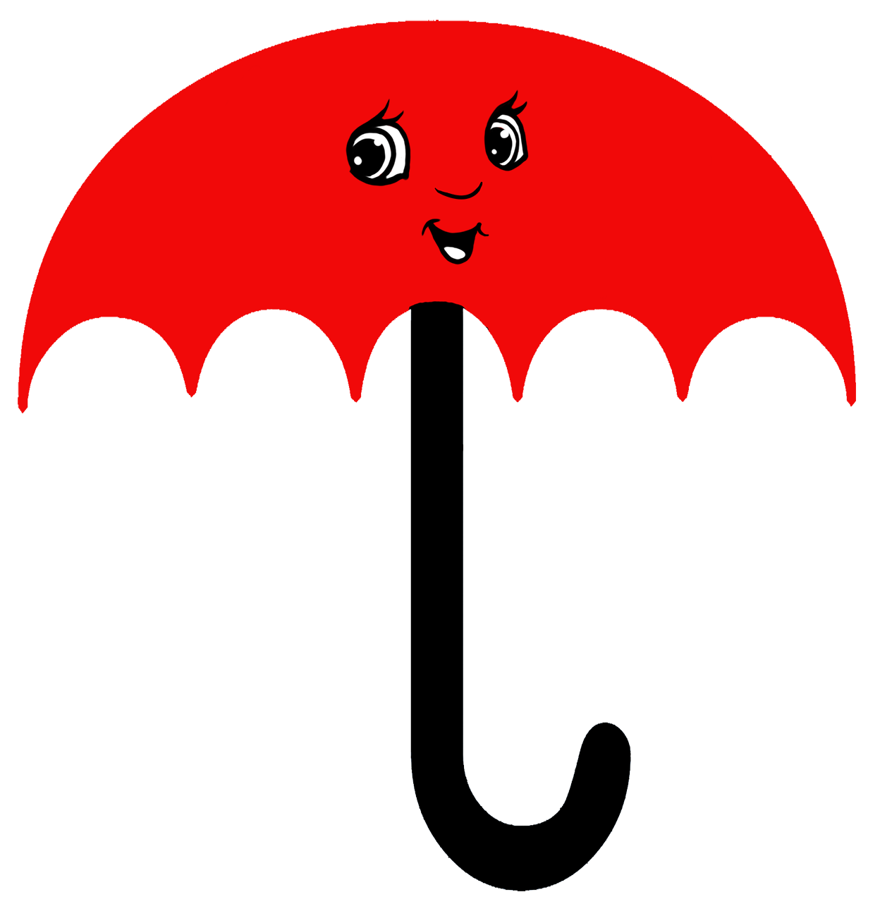 red cartoon umbrella clipart