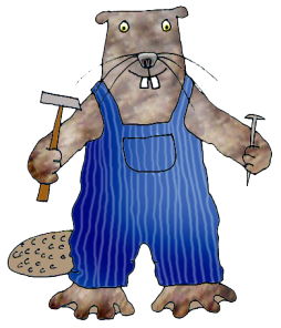 cartoon drawing of beaver