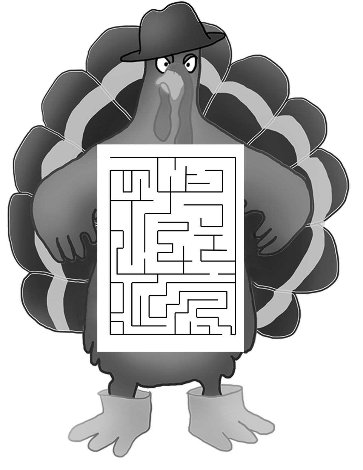 funny turkey maze