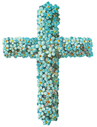 Easter flower cross forget-me-not