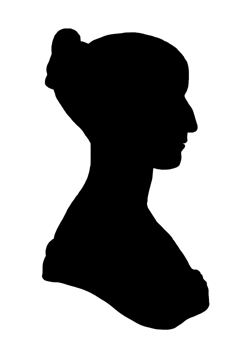 Face silhouette of woman
