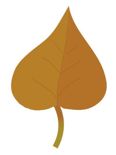 small brown autumn leaf drawing