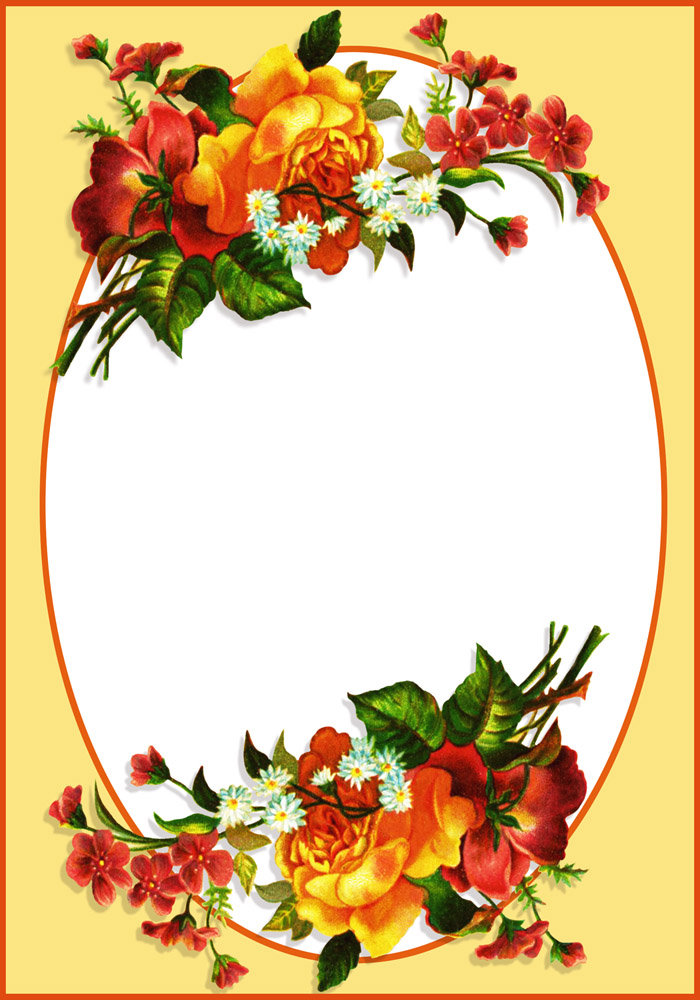 oval flower frame