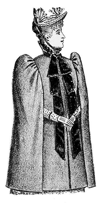 all wool cloth cape Victorian clothing 1894
