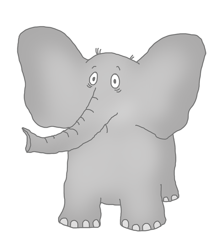 unhappy elephant clip art