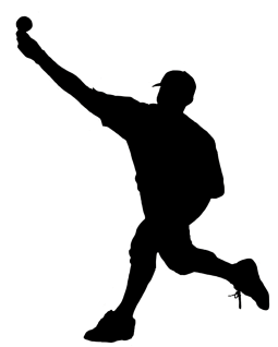 baseball pitch release silhouette