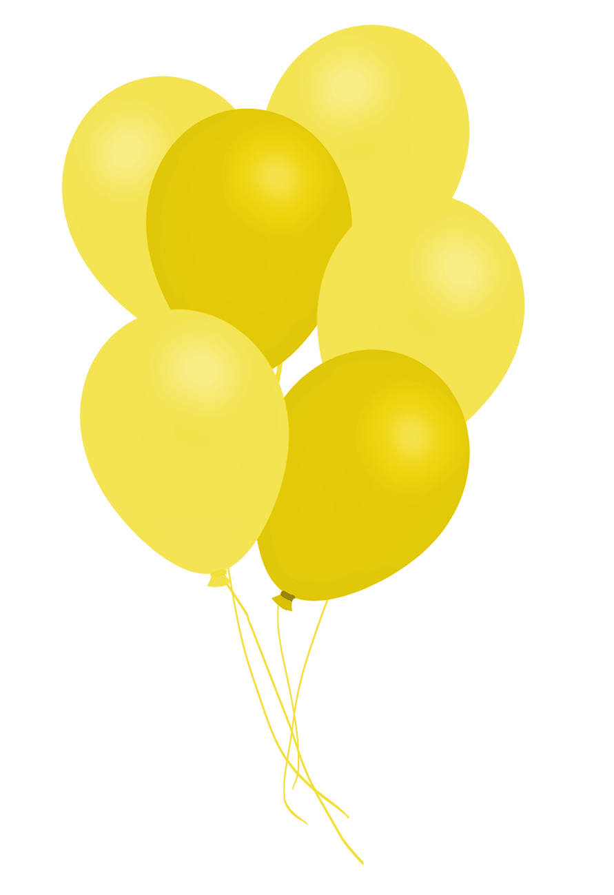 bunch of yellow balloons