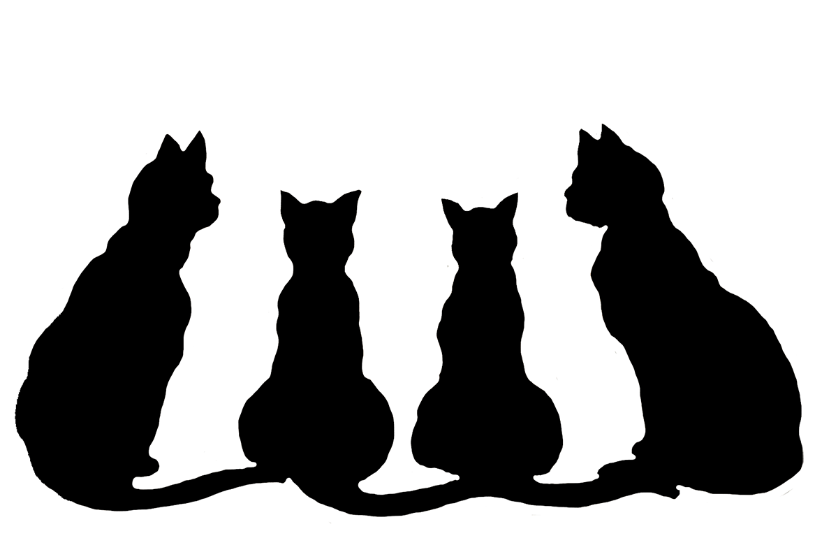 black cats for Halloween graphics