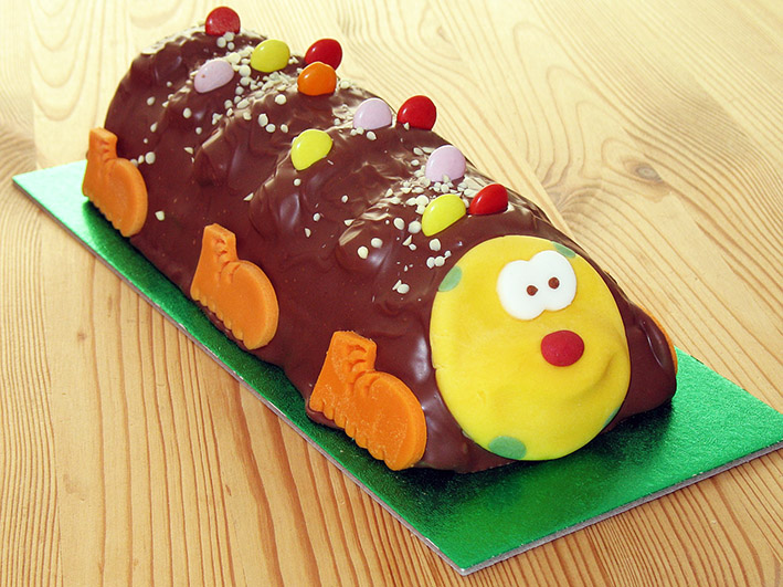 Birthday cake made as a larval
