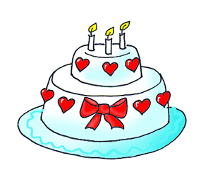 birthday clip art cake hearts