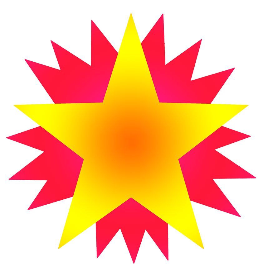 Yellow star on red stars