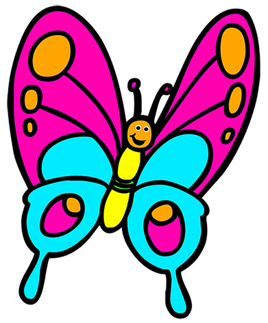 cartoon butterfly clipart