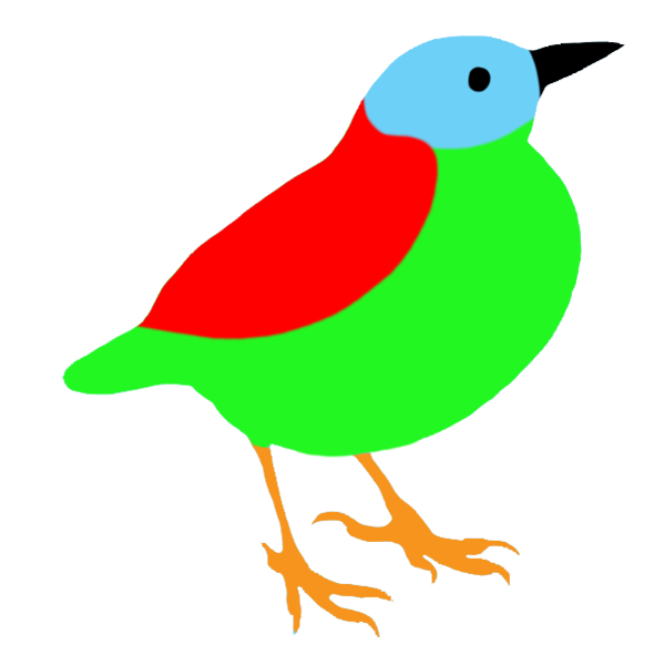 colorful bird silhouette
