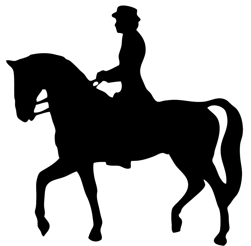 horse rider silhouette clipart